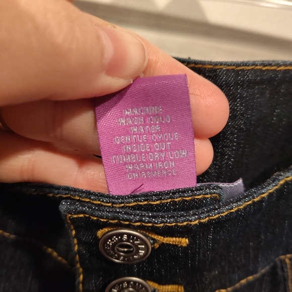 Suzanne Somers NWT Dark Wash Decorative Stich Flare Stretch Jeans Sz 12 Western - Picture 6 of 7